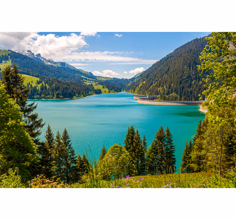 Roleta do salonu lago longrin w stylu skandynawskim - TenStickers