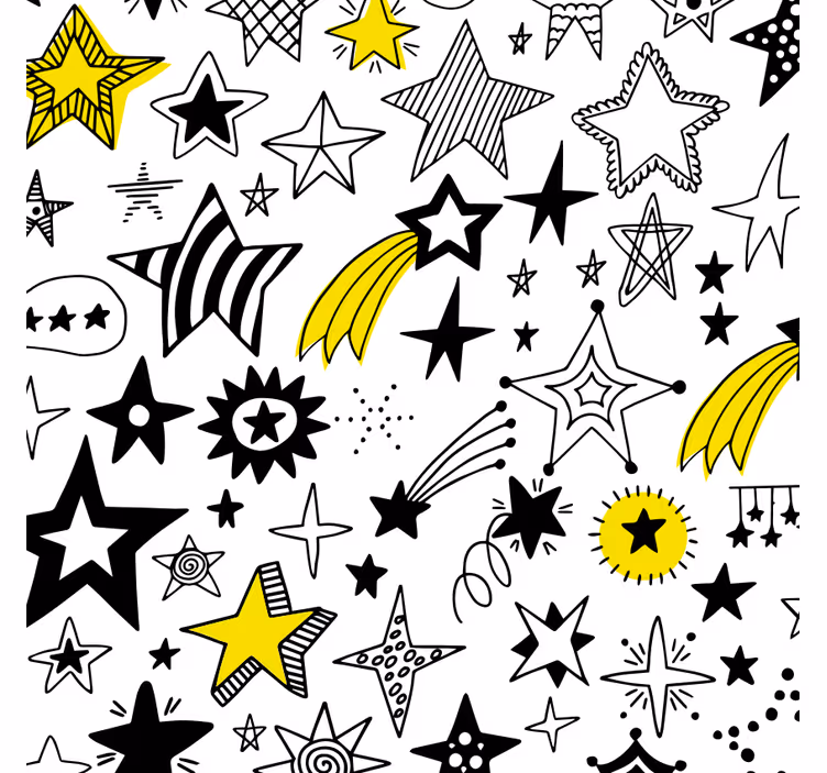 Roleta do sypialni z rysunkami gwiazd - TenStickers