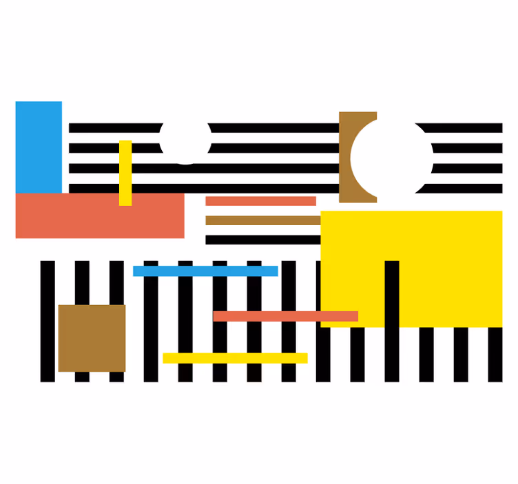 Roleta do sypialni w kolorowy nordycki wzór geometryczny - TenStickers