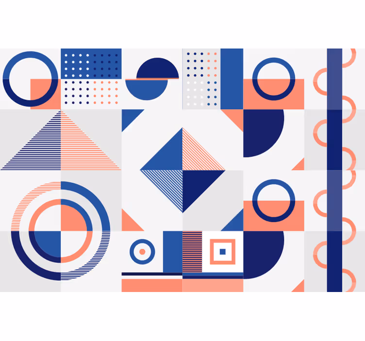 Roleta do sypialni w skandynawskie wzory geometryczne - TenStickers