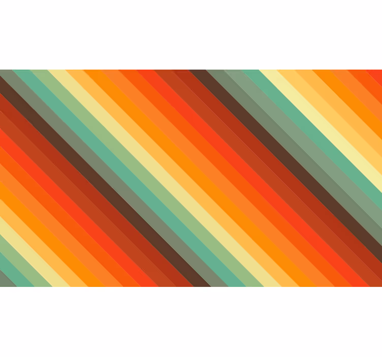 Roleta do sypialni w retro kolorowe paski - TenStickers