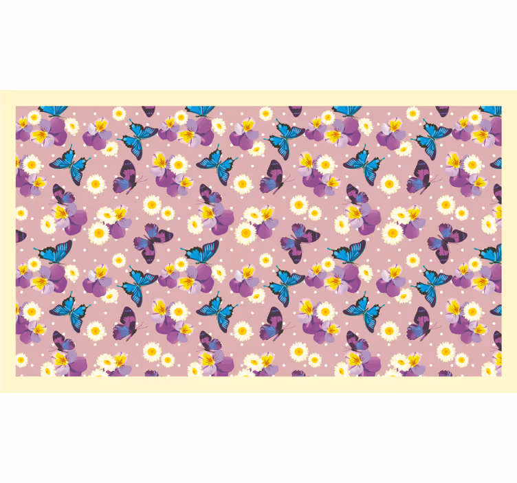 Roleta do sypialni różowa w kropki motyl - TenStickers