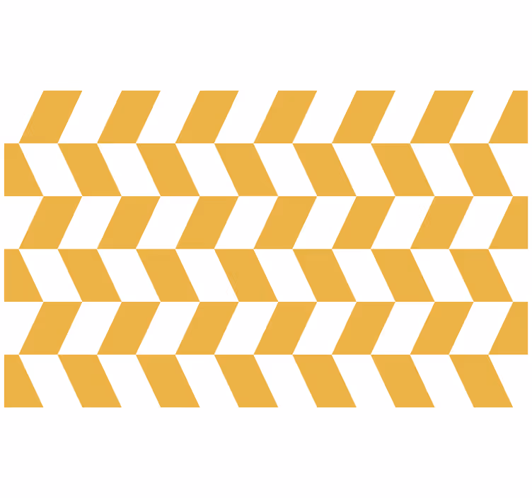 Roleta do sypialni w geometryczne białe i żółte figury - TenStickers
