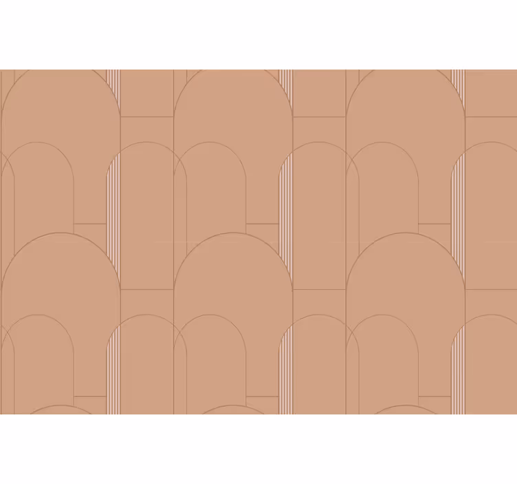 Roleta do sypialni w terakotowym geometrycznym wzorze - TenStickers