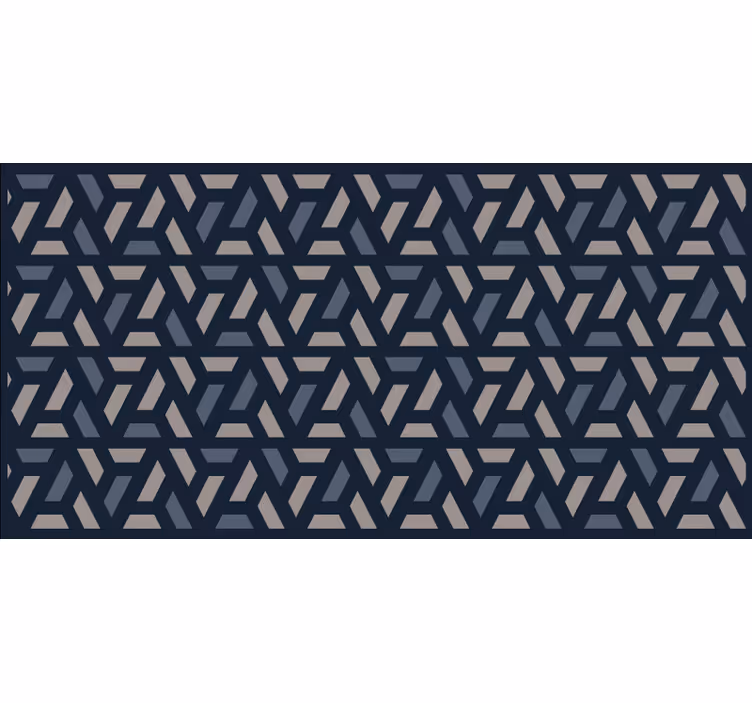 Roleta do sypialni w geometryczny niebiesko-szary wzór - TenStickers