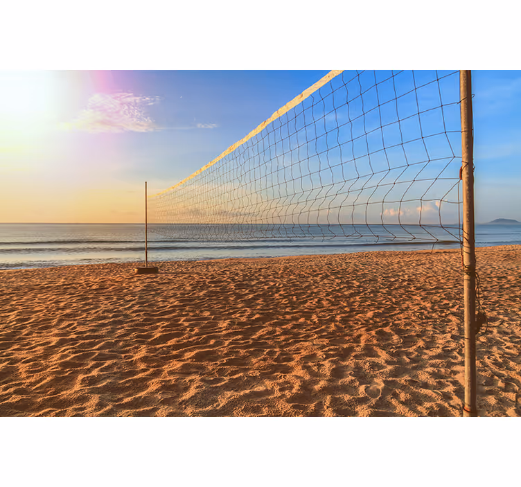 Roleta do sypialni czerwona plaża volley - TenStickers