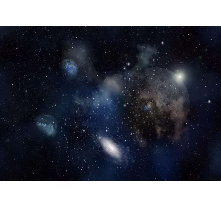 Roleta do sypialni piękny widok na kosmos i planetę - TenStickers