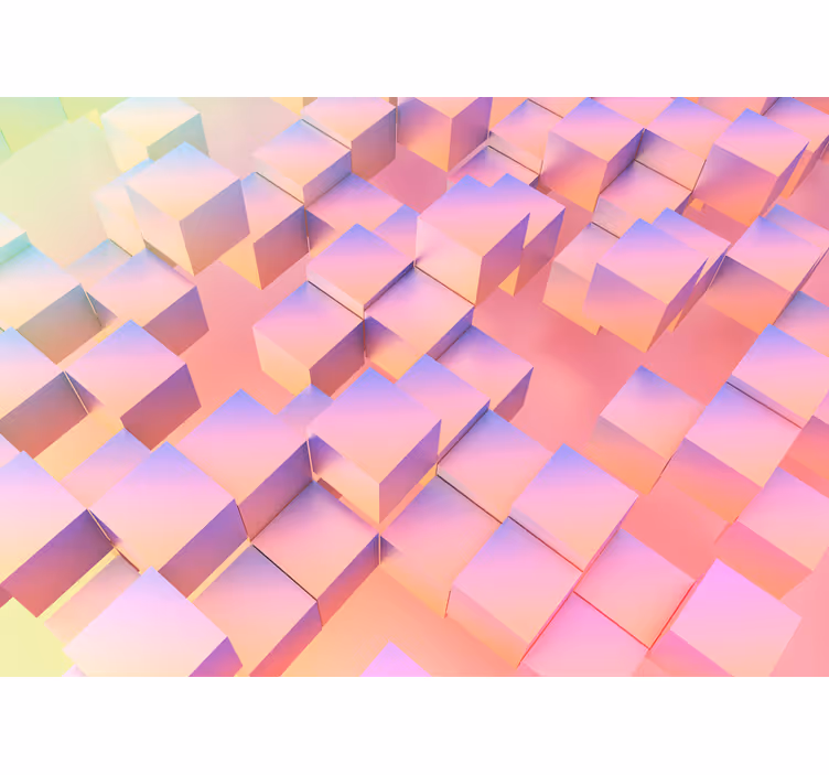 Roleta do sypialni kolorowy 3d wzór geometryczny - TenStickers