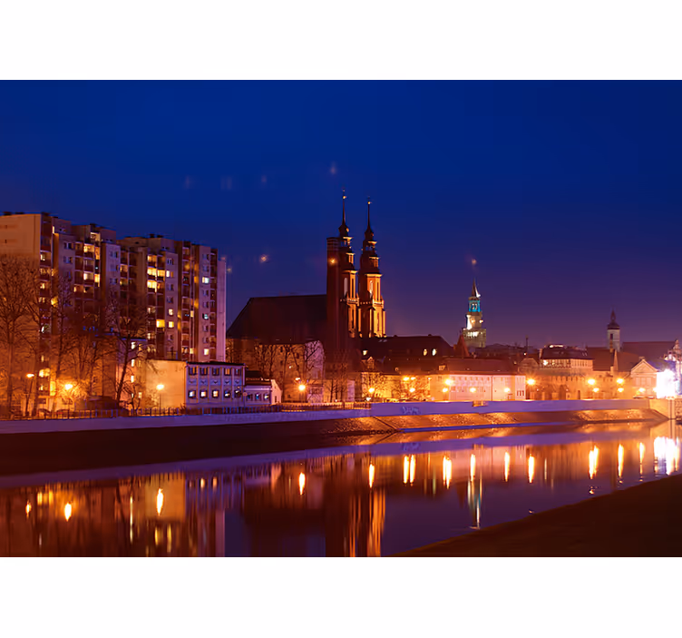 Roleta do sypialni opole po zachodzie słońca - TenStickers