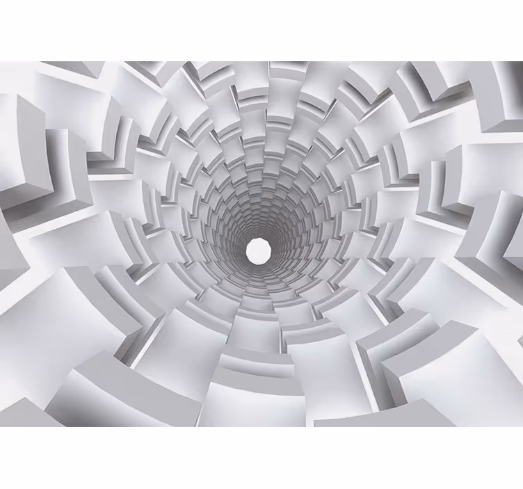 Biała roleta efekt tunelu 3d z papieru - TenStickers
