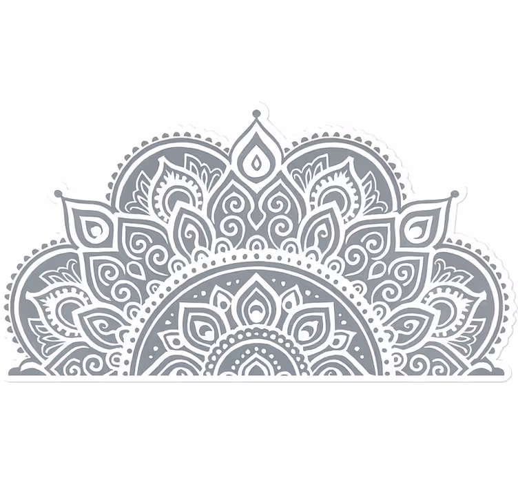 Biała roleta w pół mandala design - TenStickers