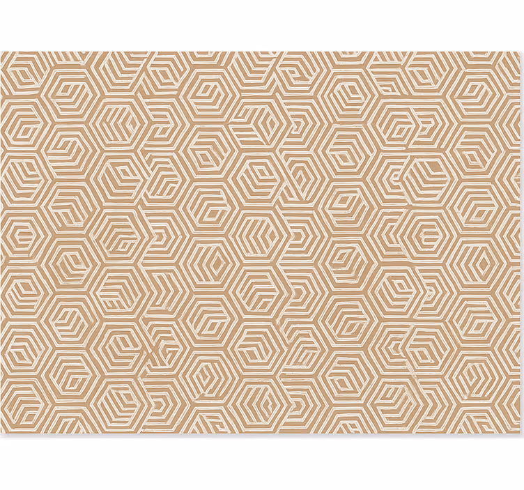 Roleta do salonu beżowe abstrakcyjne ornamenty - TenStickers