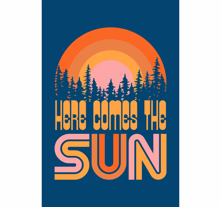 Roleta do salonu w stylu vintage słońca - TenStickers
