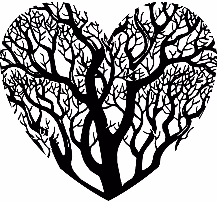 Roleta do sypialni drzewo serc - TenStickers