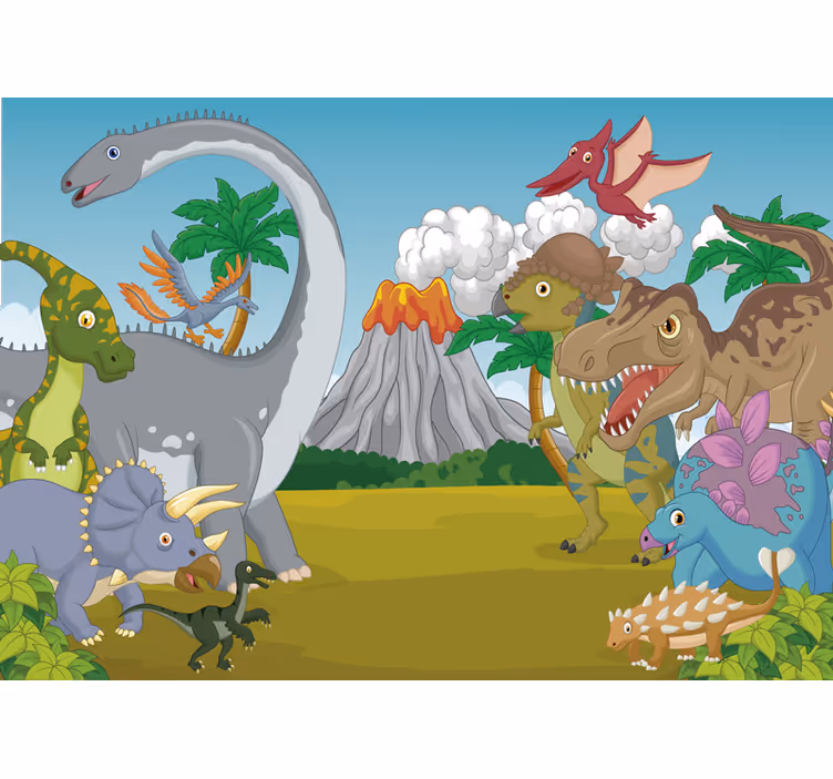 Roleta dla dzieci z dekoracyjnymi dinozaurami - TenStickers