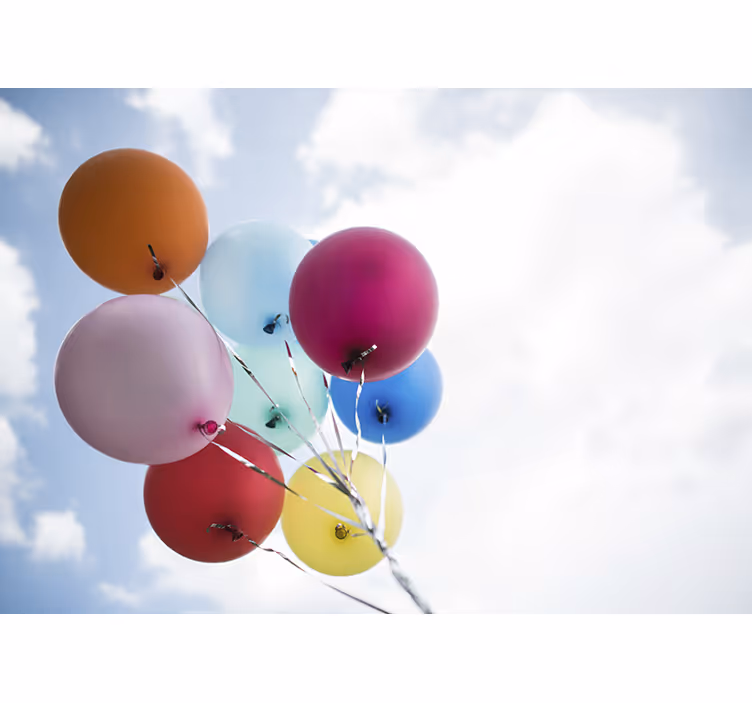 Roleta dla dzieci kolorowe balony na niebie - TenStickers