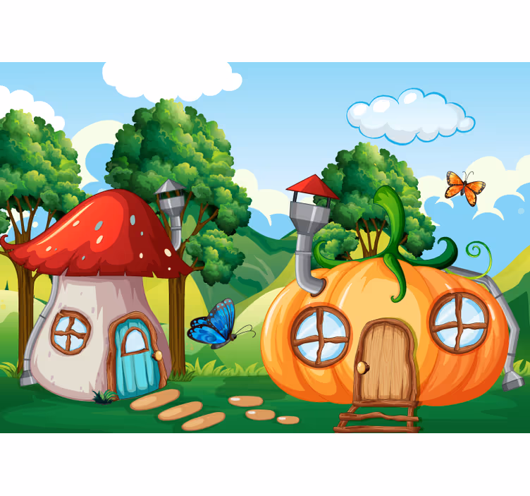 Roleta dla dzieci leśny mural fantasy - TenStickers