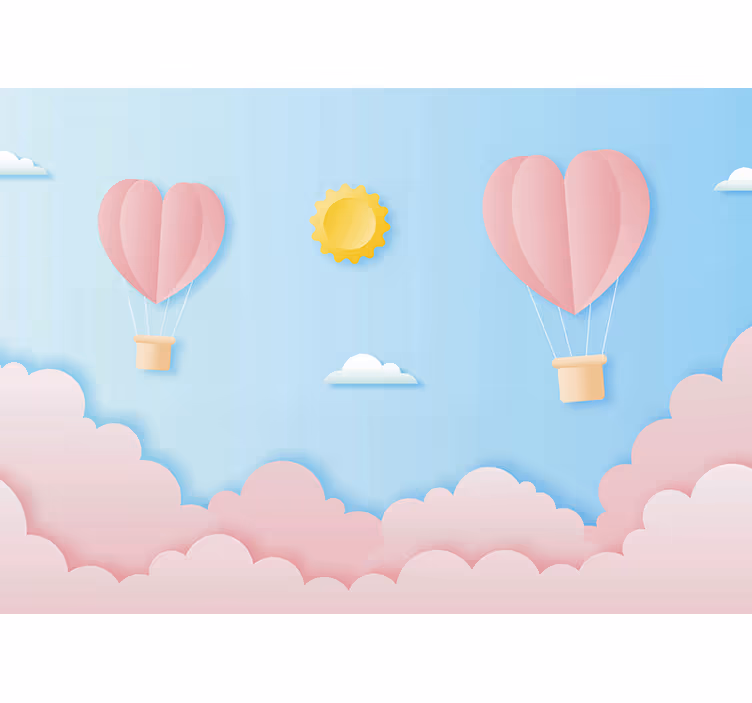 Roleta dla dzieci z motywem balonów na gorące powietrze - TenStickers