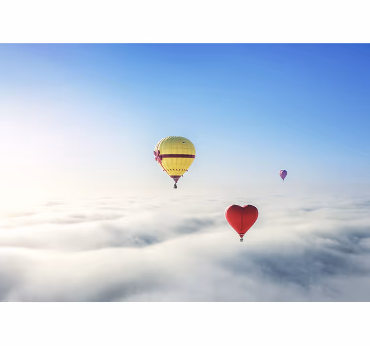 Roleta dla dzieci balon w kształcie serca na niebie - TenStickers