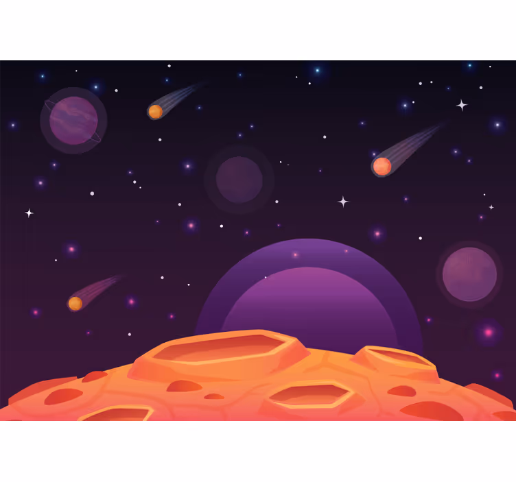 Roleta dla dzieci z rysunkiem planet w kosmosie - TenStickers