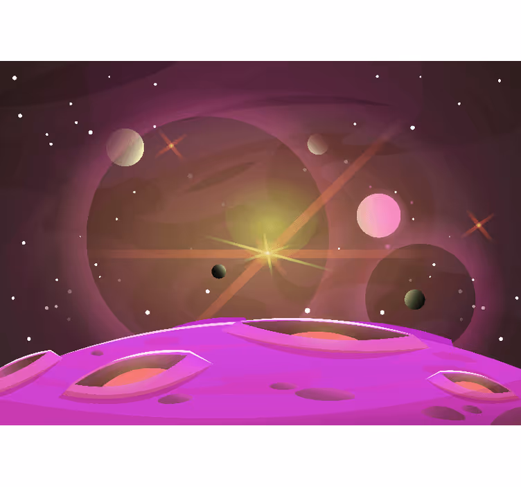 Roleta dla dzieci futurystyczne widoki na kosmos - TenStickers
