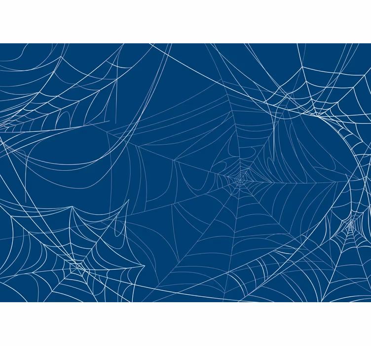 Roleta dla dzieci niebieska pajęczyna na halloween - TenStickers