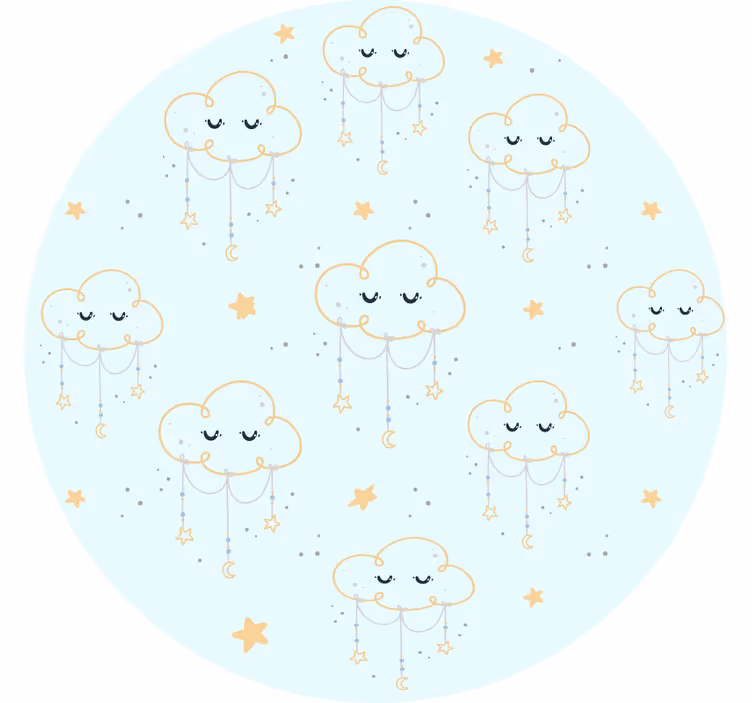 Roleta dla dzieci wzór chmur - TenStickers