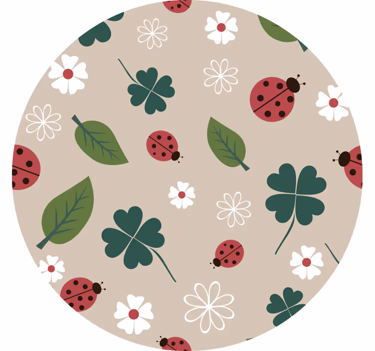 Roleta dla dzieci liście z biedronką - TenStickers