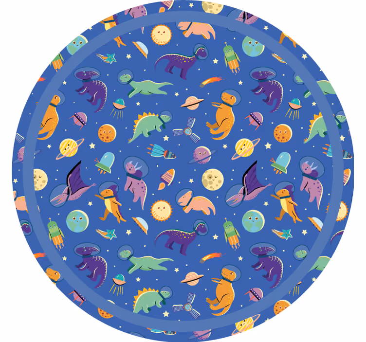 Roleta dla dzieci w wzór dinozaurów w kosmosie - TenStickers