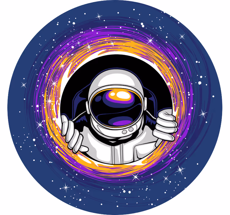 Roleta dla dzieci astronauta w kosmosie - TenStickers