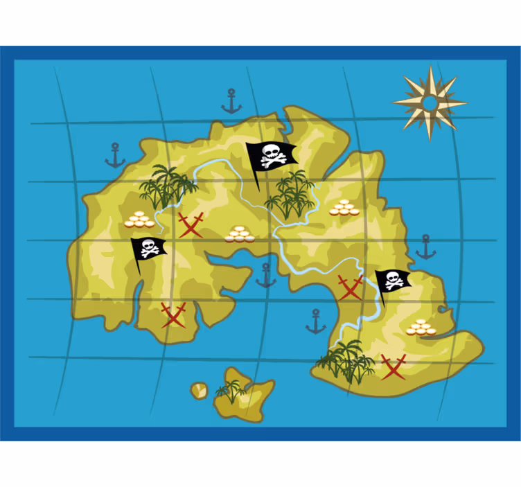 Roleta dla dzieci mapa przygód usa - TenStickers