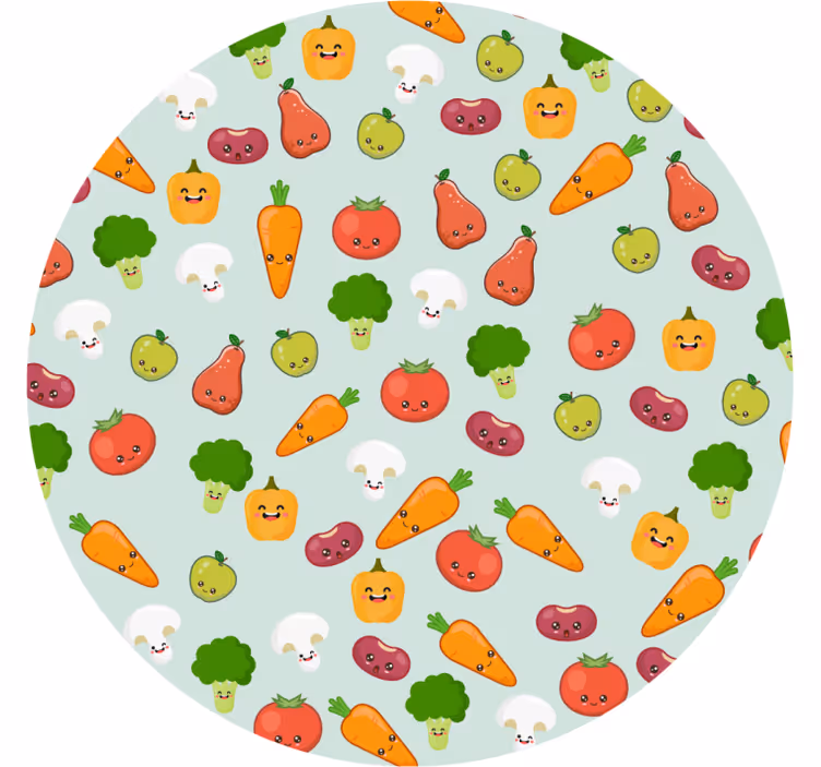 Roleta dla dzieci z anime warzywami - TenStickers