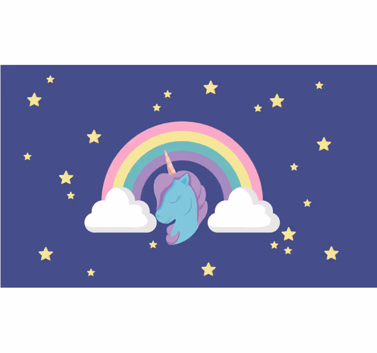 Roleta dla dzieci jednorożec w tęczy anime - TenStickers