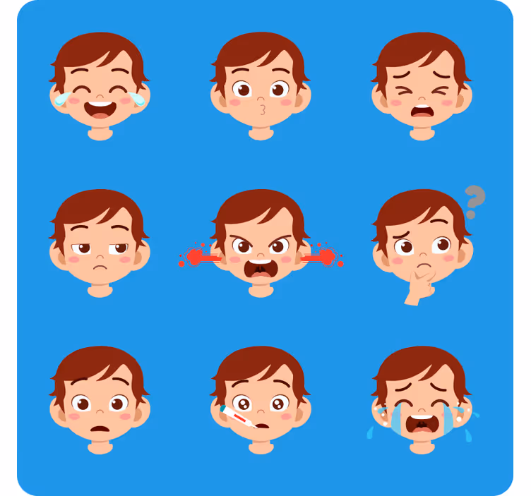 Roleta dla dzieci emocje dziecięce - TenStickers
