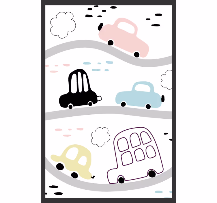 Roleta dla dzieci z pojazdami i drogami - TenStickers