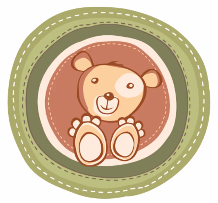 Roleta dla dzieci z niedźwiadkiem w kółku - TenStickers