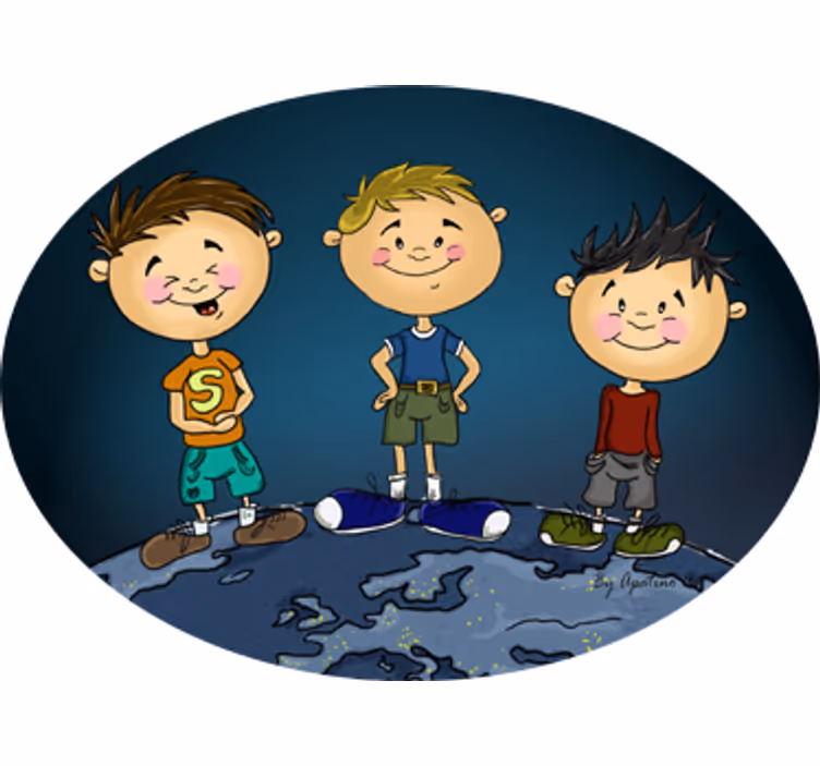 Roleta dla dzieci z motywem mapy świata - TenStickers