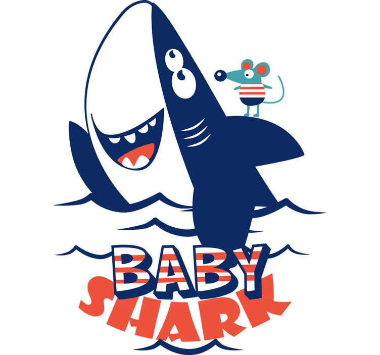 Roleta dla dzieci z rekinem baby shark - TenStickers