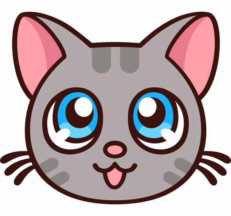 Roleta dla dzieci z uroczym kotem anime - TenStickers