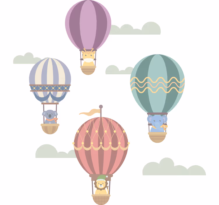 Roleta dla dzieci z balonami i zwierzętami - TenStickers