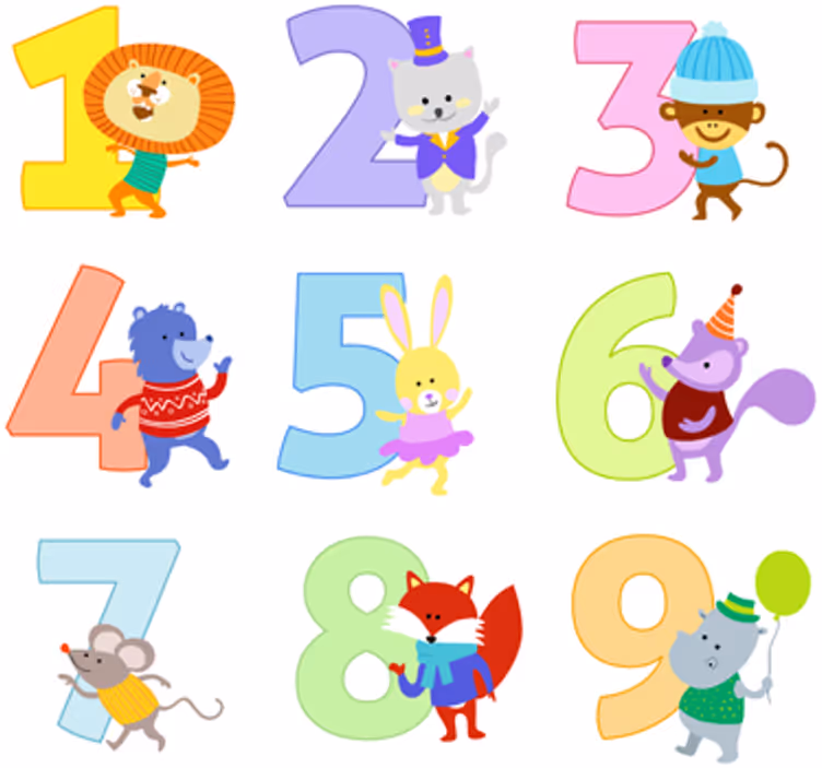 Roleta dla dzieci z kolorowymi numerami - TenStickers