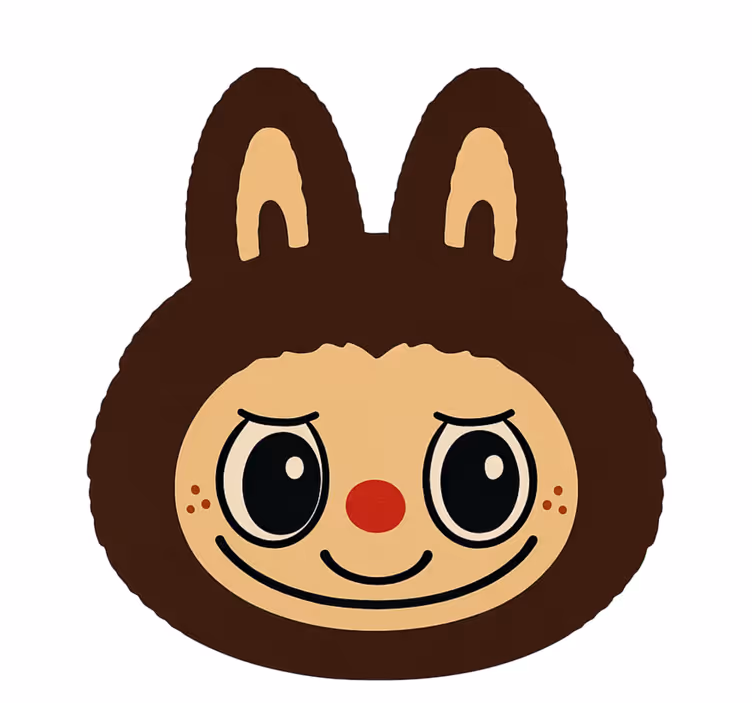 Roleta dla dzieci w brązowy wzór labubu - TenStickers