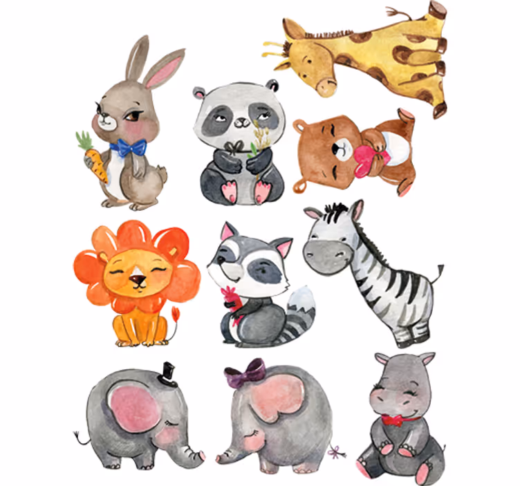 Roleta dla dzieci z naklejkami zwierząt z dżungli - TenStickers