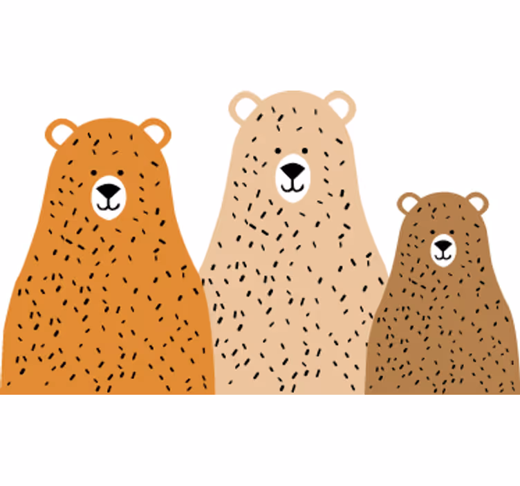 Roleta dla dzieci trzech przyjaciół niedźwiedzi - TenStickers