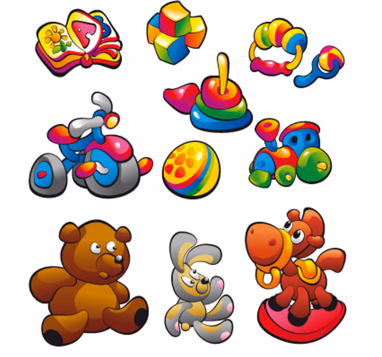 Roleta dla dzieci z kolekcją naklejek z zabawkami - TenStickers