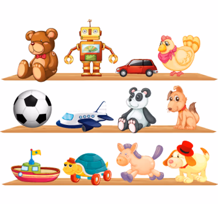 Roleta dla dzieci półki na zabawki - TenStickers