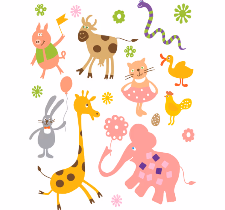Roleta dla dzieci z rysunkami zwierząt - TenStickers