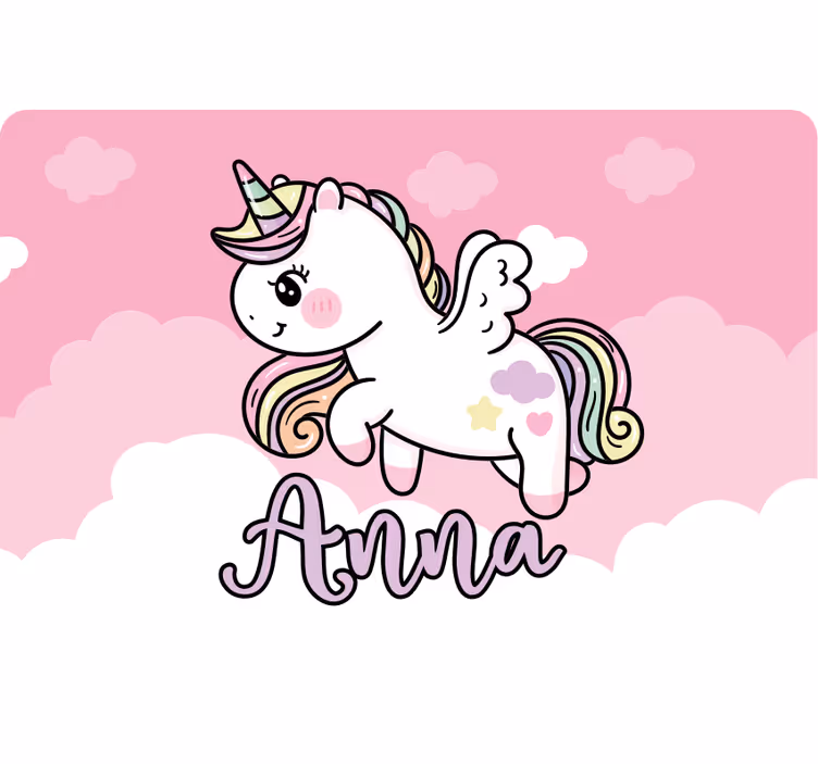 Roleta dla dzieci różowa magiczna jednorożka - TenStickers