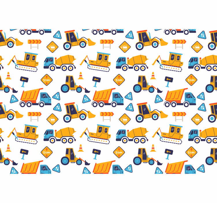 Roleta dla dzieci na bajkowej budowie - TenStickers