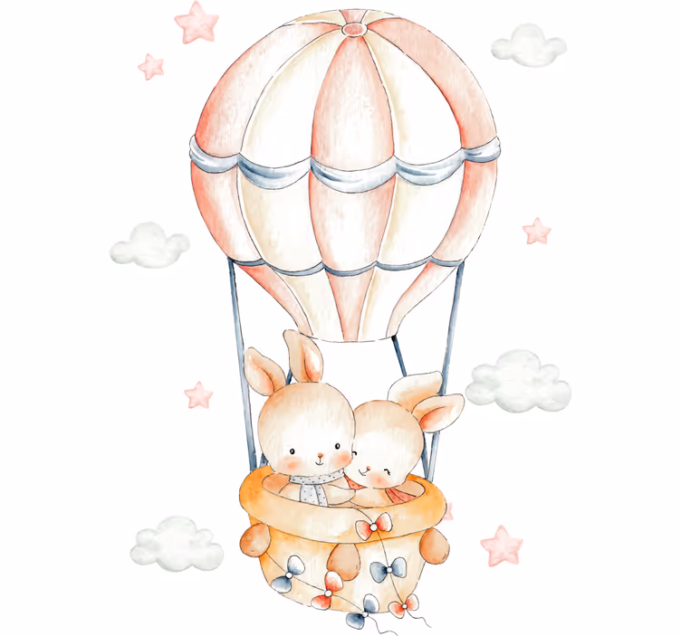 Roleta dla dzieci balon z króliczkiem - TenStickers